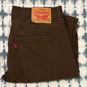 Levi's Men's Dark Brown WORKWEAR FIT jeans
